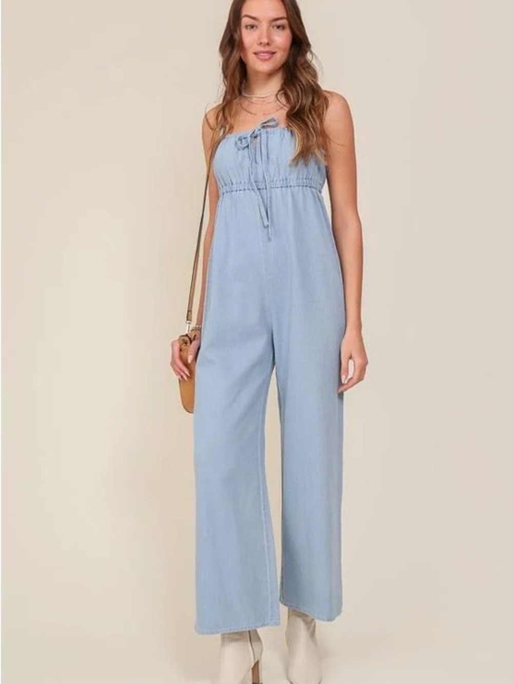 Lumiere Tie Front Jumpsuit